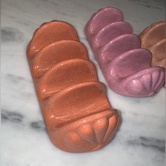 Pottery Taco Trays Set of 3 Signed 1990’s - Picture 2 of 6